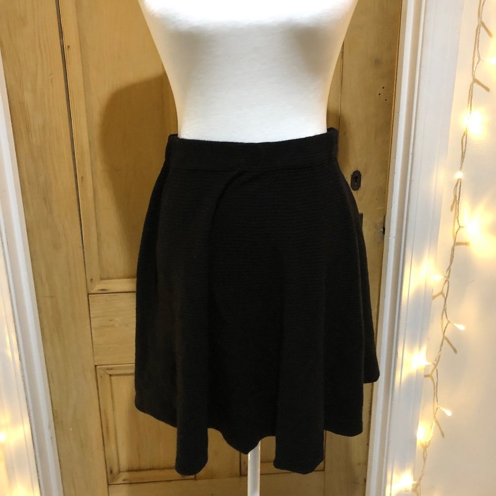 Black Ribbed Skirt
